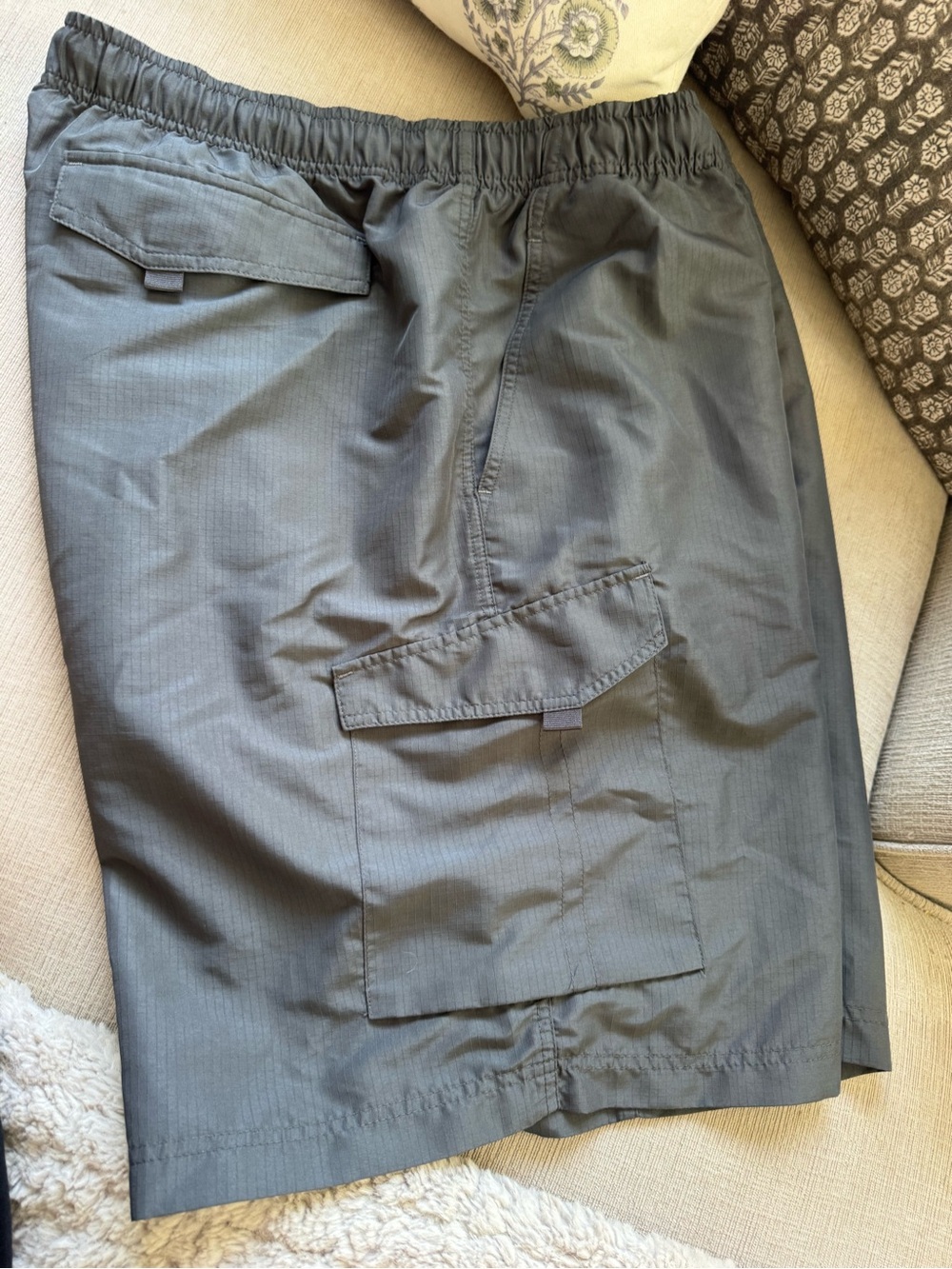 Reebok Men's Elastic Waist Cargo Shorts - Gray